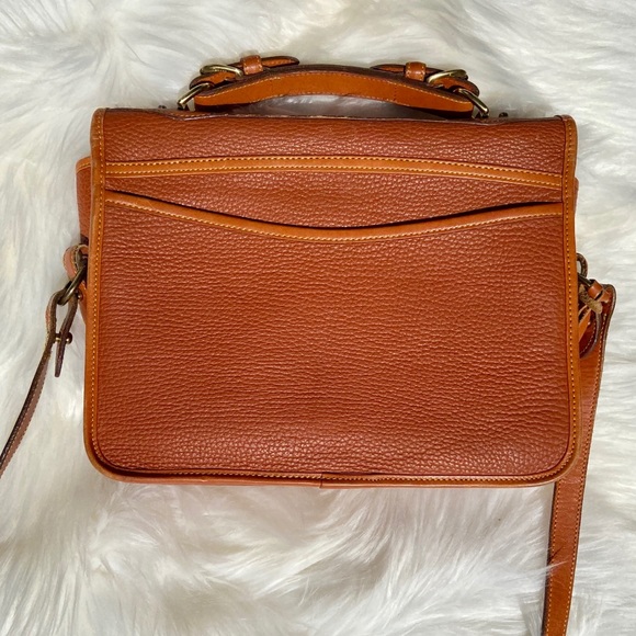 Dooney & Bourke Top Handle Tan Flap Bag Crossbody - Picture 7 of 9